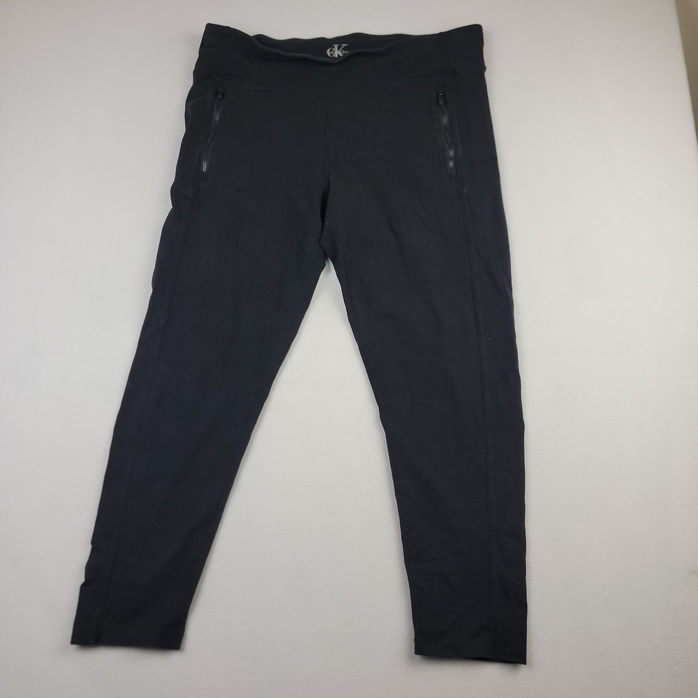 Calvin Klein Performance Women Black Zipper Pocket Leggings XL SKU 1538